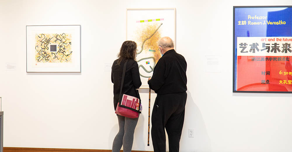 visitors at the verostko center for the arts